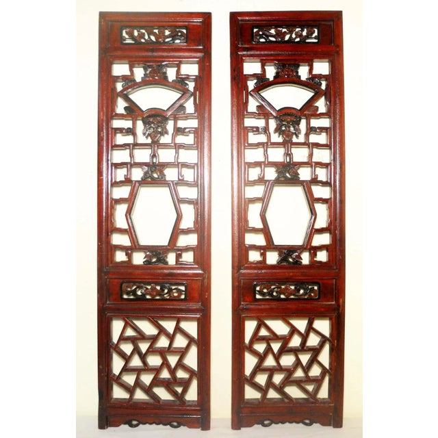 Early 19th Century Antique Chinese Screen PanelsCunninghamia Wood - A Pair For Sale - Image 11 of 11