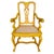 Early 20th Century Venetian Rococo / Louis Revival Style Yellow Wood Upholstered Accent Side Chairs - A Pair For Sale - Image 16 of 17