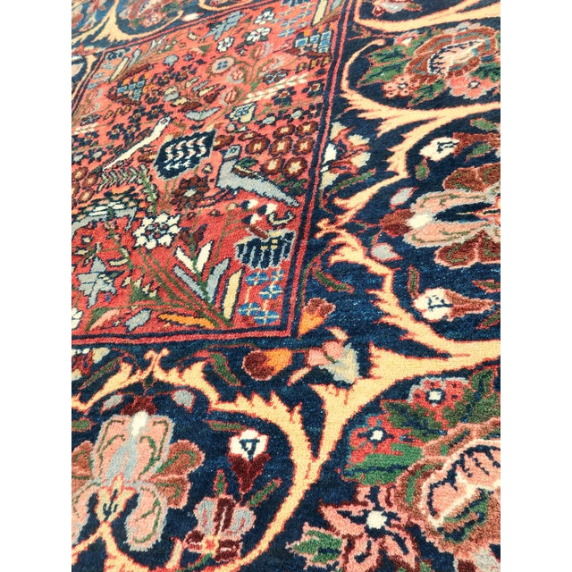 Antique Persian Bakhtiati Hand-Knotted Rug. 4'x 4'3" For Sale - Image 12 of 18