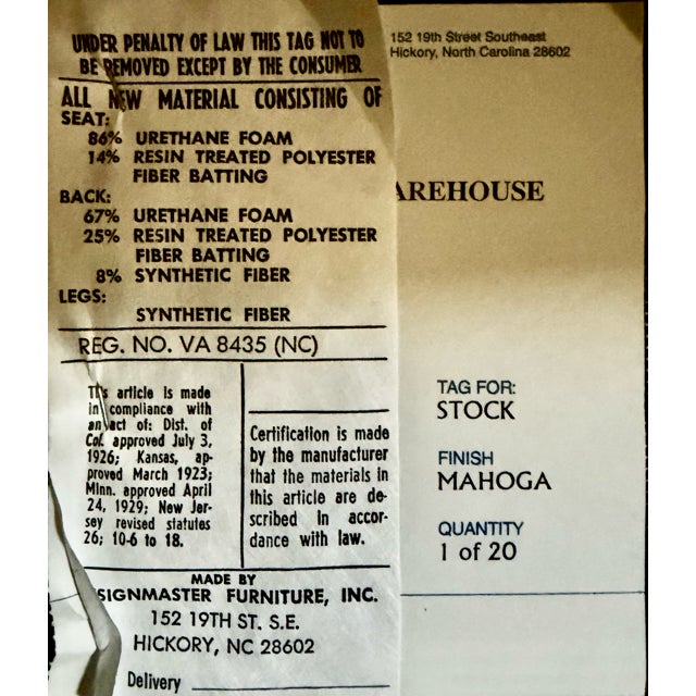 Designmaster for Domain Scroll-Back Damask Dining Chairs With Bullion Fringe & Turned Mahogany Legs, Set of 6 For Sale - Image 10 of 14