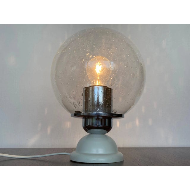 1970s Mid-Century Glass Table Lamps, 1980s, Set of 2 For Sale - Image 5 of 8