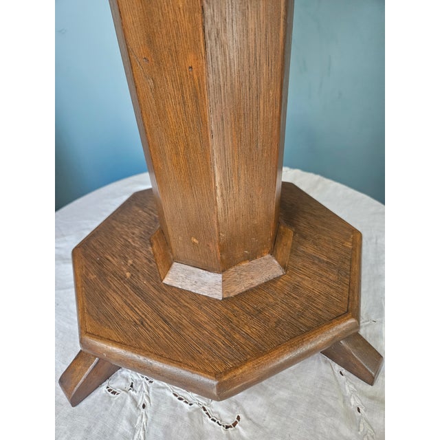 Late 20th Century Mission Style American Arts and Craft Pedestal Stand For Sale - Image 5 of 12
