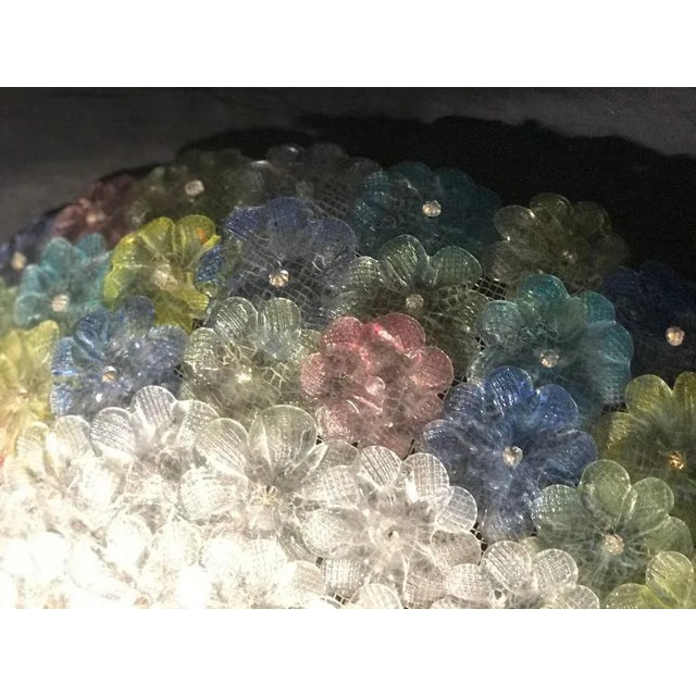 Venetian Flower Glass Ceiling Light by Barovier e Toso, 1950s For Sale - Image 6 of 10