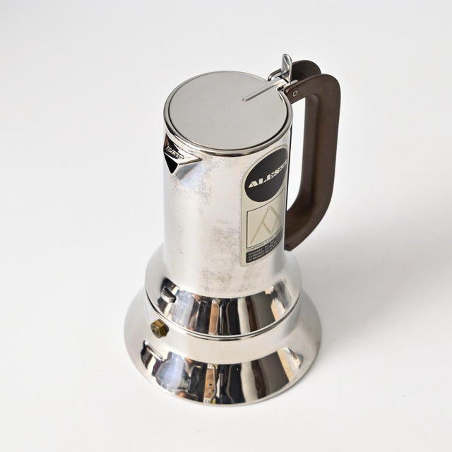 Italian Moka Coffee Maker in Stainless Steel by Richard Sapper for Alessi, 1980s For Sale - Image 10 of 13