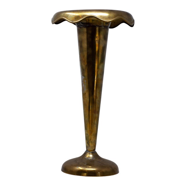 1960s Tall Brass Vase Chairish