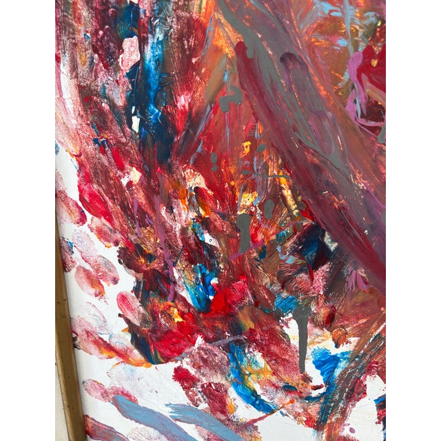 Interesting Abstract Portrait on Canvas - Signed For Sale - Image 4 of 8
