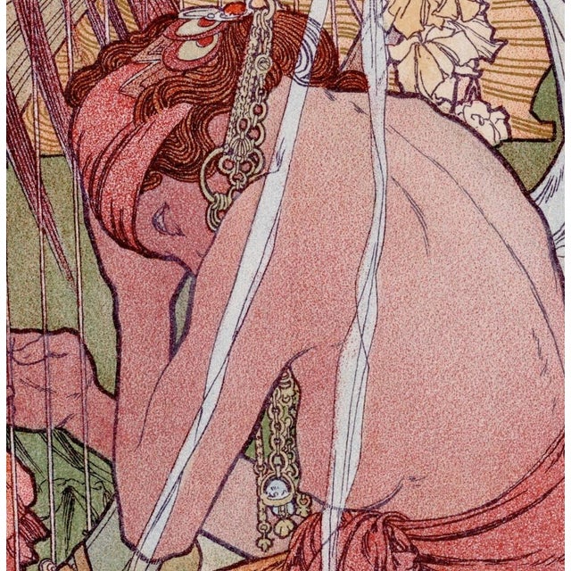 Paper Alphonse Mucha, Incantation (aka Salammbô), Nude, 1897, Lithograph on Paper For Sale - Image 7 of 11