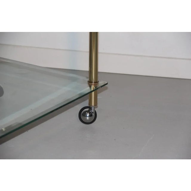 Gold & Glass Bar Cart, 1970s For Sale - Image 6 of 10