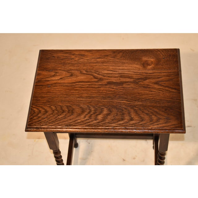 Wood Circa 1900 Edwardian Oak Side Table From England For Sale - Image 7 of 7
