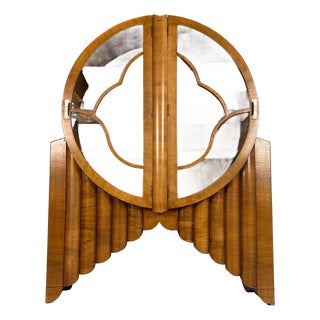 English Art Deco Rocket Display Cabinet, 1935 For Sale