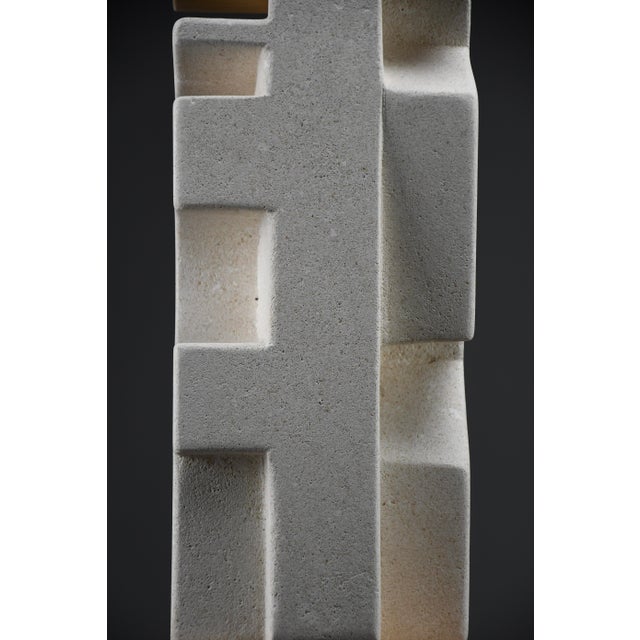 Wood Alberto Cabiddu, Makina Abstract Sculpture, 2001, Beech & Stone For Sale - Image 7 of 17