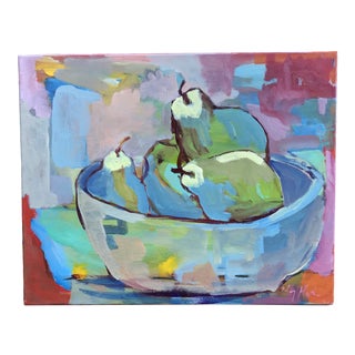 "Abstract Pears" Original Painting by Mary Houston For Sale