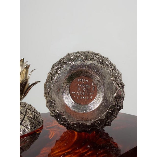 Gold Mid-Century Pineapple Ice Bucket in Silvered Pewter attributed to Mauro Manetti, Italy, 1970s For Sale - Image 8 of 18