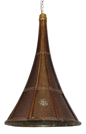 Antique Naga Village Indian Basket Pendant Light