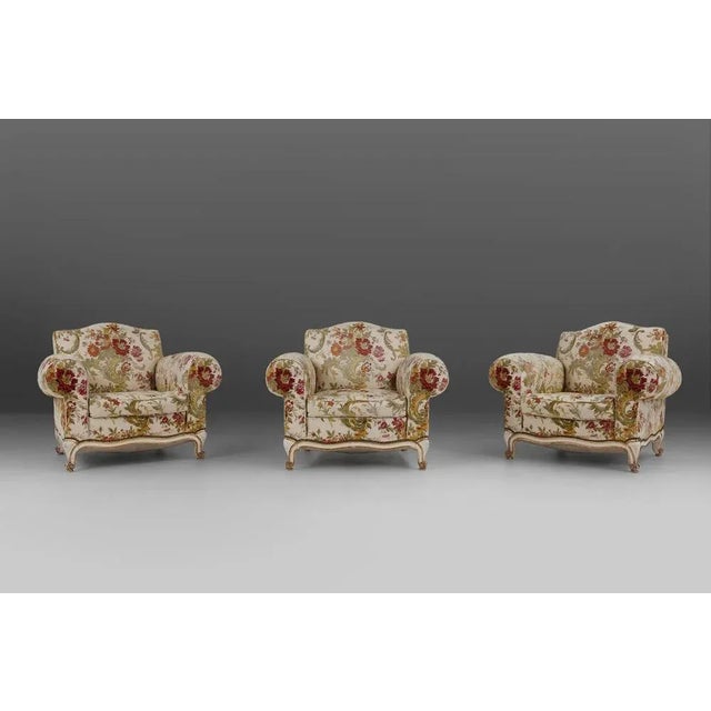 French Floral Lounge Chair For Sale - Image 11 of 12