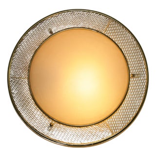 Mid-Century Brass Flush Mount attributed to Erco, 1960s For Sale