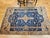 Early 20th Century Vintage Turkish Oushak Area Rug, Wool Pile, Royal Blue & Tan, 1900s, 5' x 7' For Sale - Image 5 of 15