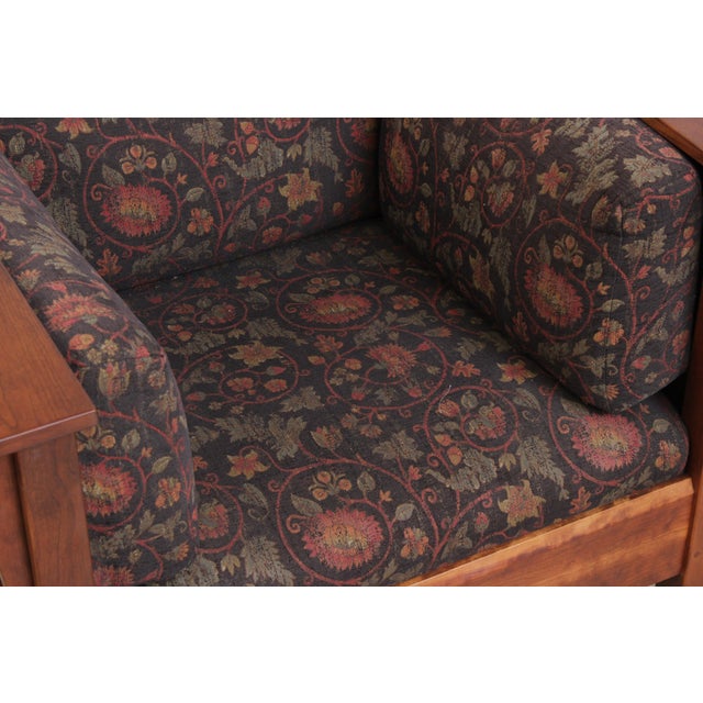 Brown Stickley Mission Style Cherry Cube Prairie Chair For Sale - Image 8 of 18