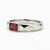 Silver, Gold Round Garnet Ring For Men's. Mens Solitaire Garnet Ring. Emerald Cut Garnet Ring. Metal: 925 silver plus 14k...