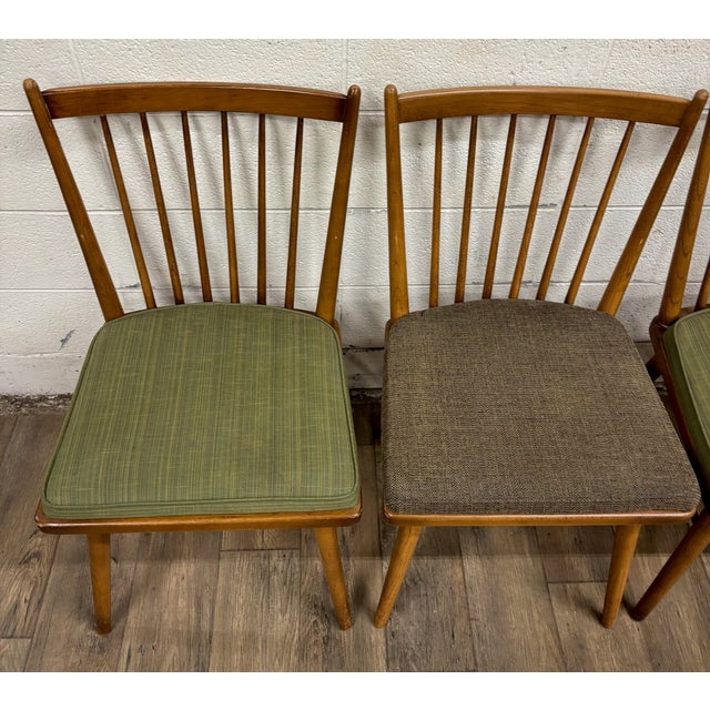 Vintage Mid Century Modern MCM Conant Ball Style Dining Side Chairs - Set of 5 For Sale - Image 4 of 13