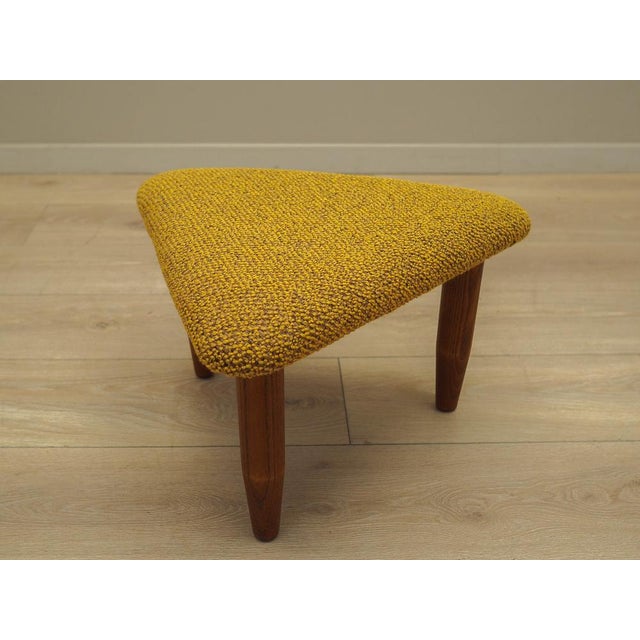 Vintage Danish Mustard Ottoman, 1990s For Sale - Image 4 of 7