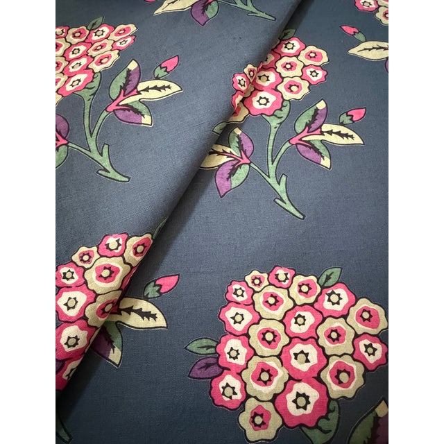 Traditional Tulu Textiles Inez Fabric 2 3/8 Yards Cotton Linen Blend For Sale - Image 3 of 5