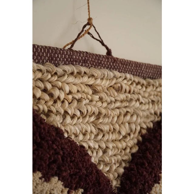 Vintage Handmade Bohemian Rug in Jute, India, Late 20th Century For Sale - Image 12 of 13
