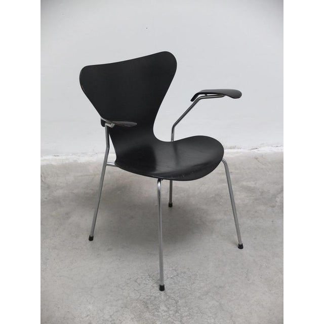 3207 Armchairs by Arne Jacobsen for Fritz Hansen, 1980, Set of 2 For Sale - Image 14 of 16