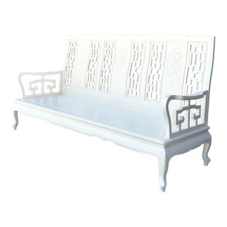 Vintage Asian Chinoiserie Lacquered Sofa For Sale