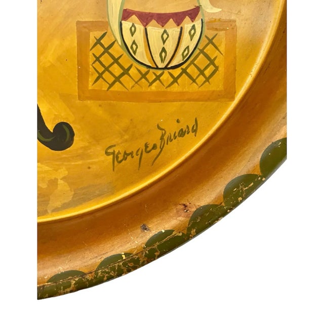 Mid-Century Modern 1950s Hand Painted Tole Tray by Georges Briard For Sale - Image 3 of 5