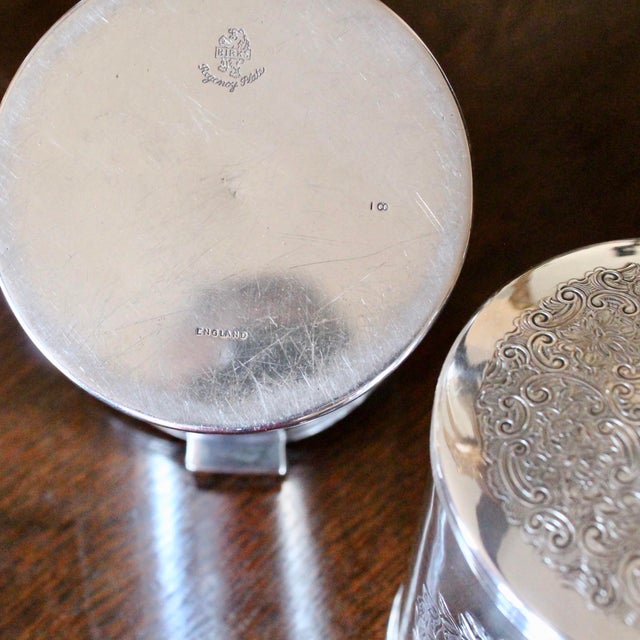 Small English Silver Plate Tea Caddies, Henry Birks and Sons- A Pair For Sale - Image 12 of 12