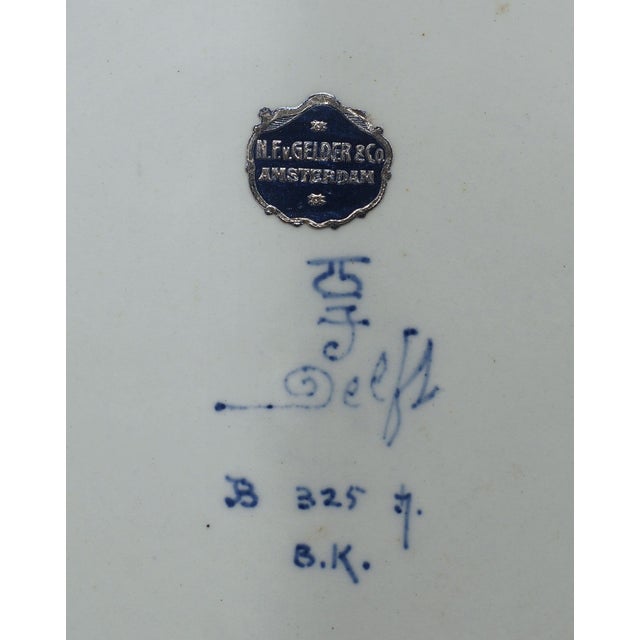 Blue and White Plate from Royal Delft, 1941 For Sale - Image 4 of 5