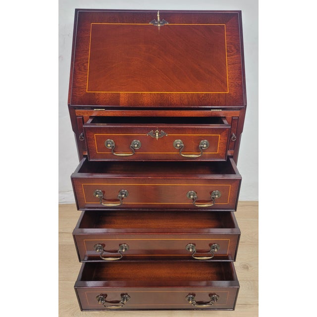 Modern Vintage Writing Bureau Desk from Ashmore Furniture, 1999 For Sale - Image 3 of 18