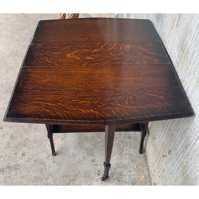 19th Victorian Gateleg Folding Side Table For Sale - Image 4 of 10