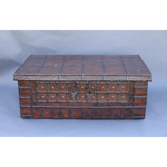Large 19th-Century Anglo-English Coffee Table Trunk For Sale - Image 12 of 12