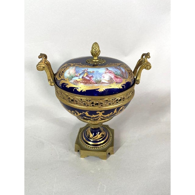 An exceptional 19th-century French Sèvres porcelain covered bowl, made circa 1846 during the period of Louis Philippe and...