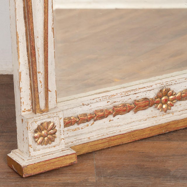 Antique Gustavian Gray and Gold Mirror, Sweden Circa 1880 For Sale - Image 9 of 11
