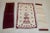 1940s Linen Hand Towels Maroon & Ivory Set of 3 For Sale - Image 11 of 11