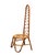 Brown French Riviera Rattan and Bamboo Side Chair, France, 1960s For Sale - Image 8 of 8