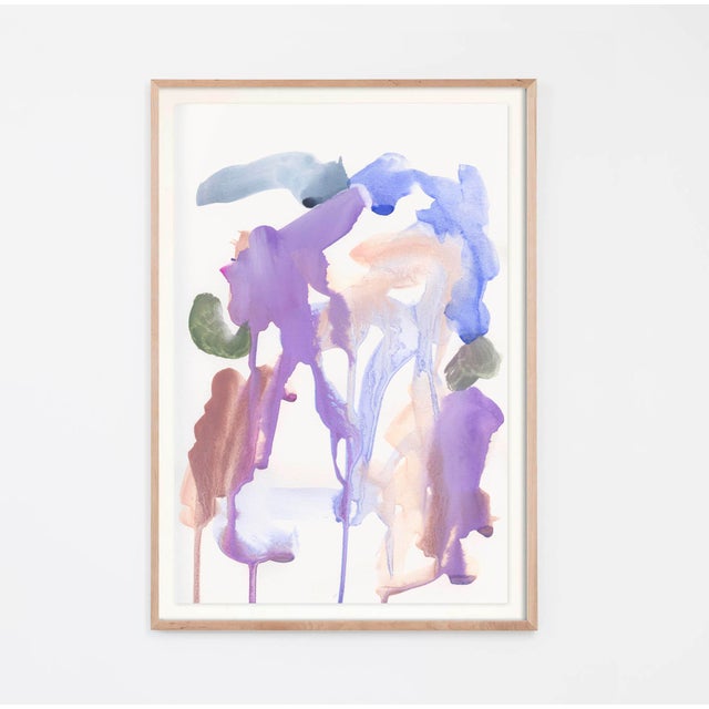 This colorful piece sits somewhere between painterly expression and color field minimalism. Using a technique that brings...