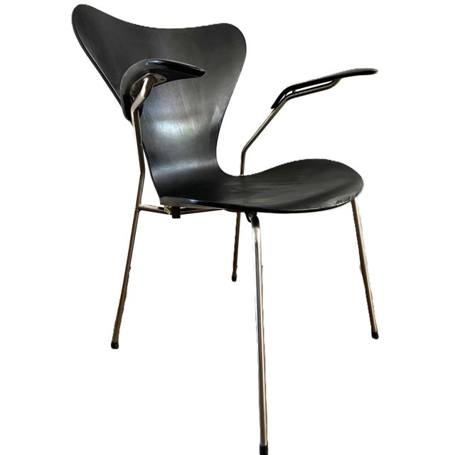 Fritz Hansen Model 3207 Chair by Arne Jacobsen for Fritz Hansen, Denmark, 1970s For Sale - Image 4 of 9