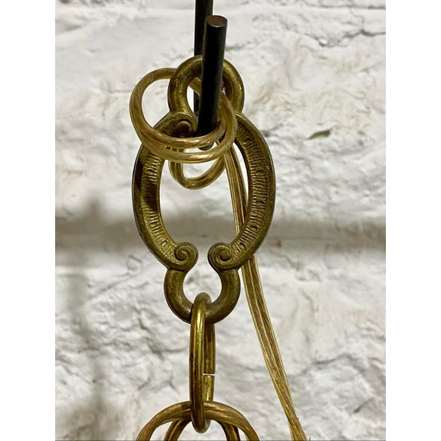 Early 19th Century Vintage Neo-Classical Style Metal & Faceted Glass Chandelier For Sale - Image 5 of 7