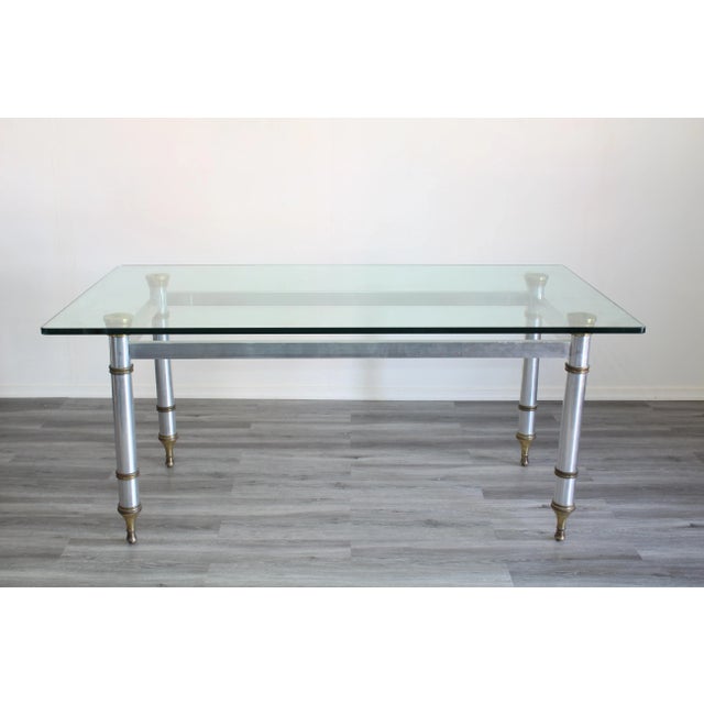 Metal Vintage Aluminum Dining Table For Sale - Image 7 of 7