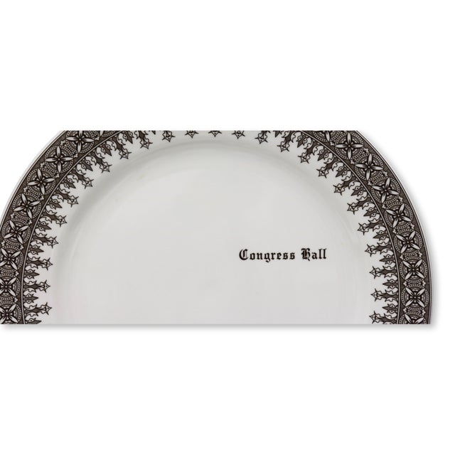 Traditional Iconic Congress Hall Hotel Dinner Plates, Set of 10 For Sale - Image 3 of 4