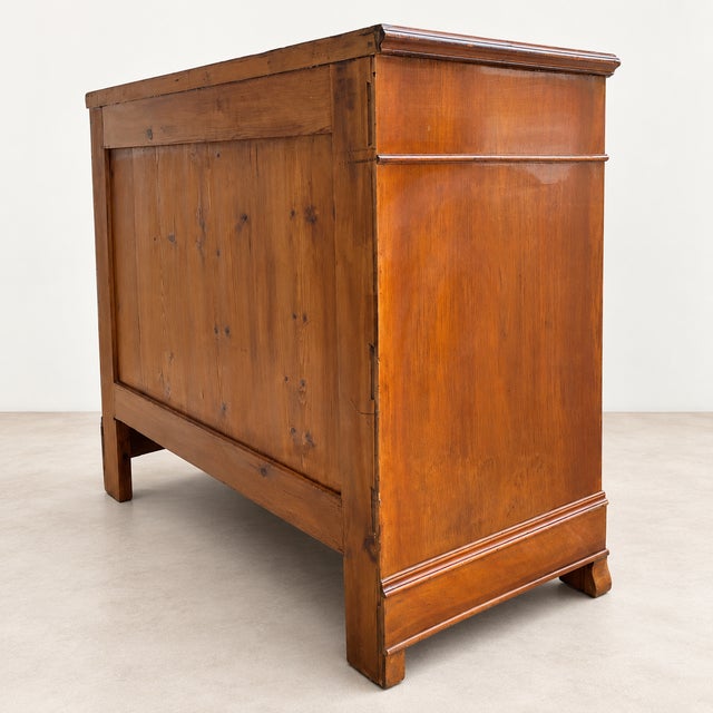 Wood Louis Philippe Style Walnut Chest of 4 Drawers, 1920s For Sale - Image 7 of 11