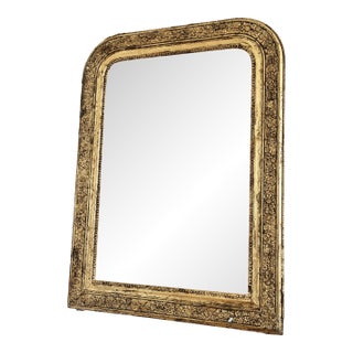 Large Antique French Louis Philippe Giltwood Mirror – Late 19th Century For Sale
