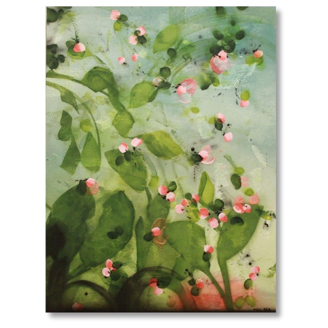 She Never Grew Hair So Instead She Danced | Original 48x36 Abstract Botanical Painting | Mel Rea For Sale In Cleveland - Image 6 of 6