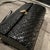 Italian 1960s French Riviera Style Glossy Black Wicker and Brass Italian Shoulder Bag For Sale - Image 3 of 12