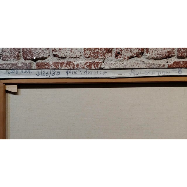 Jack Justice 1960s Abstract Composition of Geometric Hard Edge - Oil Painting For Sale - Image 9 of 10