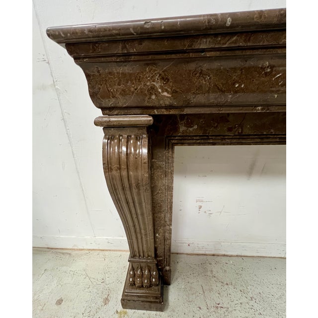 Napoleon III Fireplace with Claw Feet in Speckled Marble, 1800s For Sale - Image 18 of 18